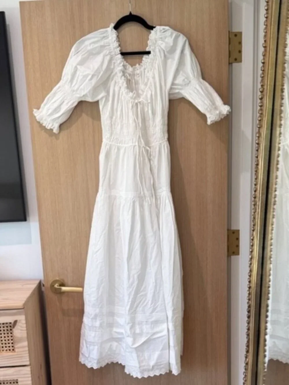 Doen Bardot Dress. White. Size L. New with Tags. - Picture 3 of 5